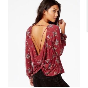 Free People 'Elsa' Open Back Jersey Top